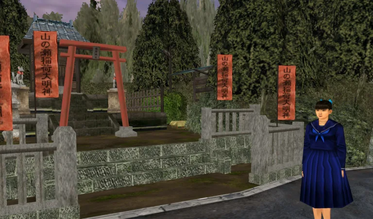 Exploring the shrine grounds